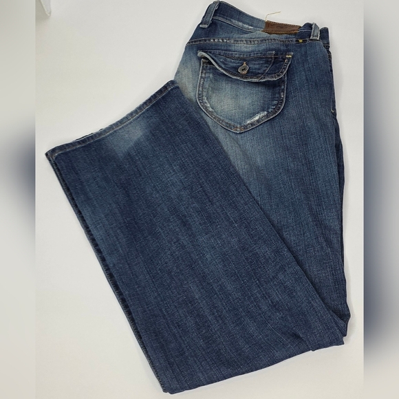 Lucky Rider Distressed Jeans, Women's Size 14 - Picture 13 of 13